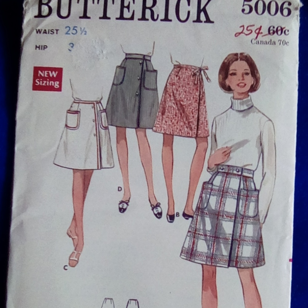 Vintage Butterick Skirts w/h 25.5/36